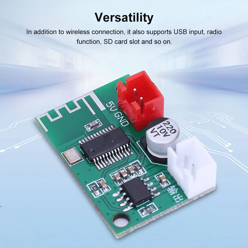 5W Mono Class D Digital Power Amplifier Board 5V Bluetooth-Compatible DC 3.7V-5V Audio Power Amplifier Module