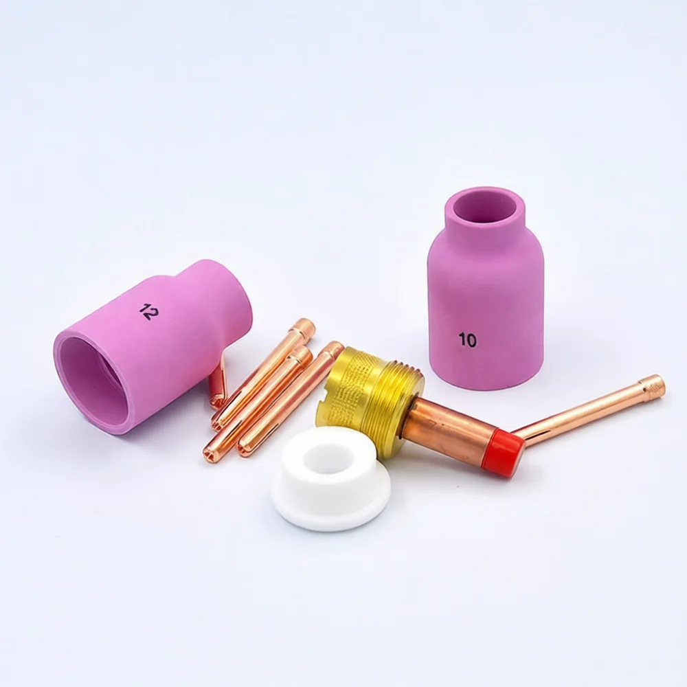 Improved Gas Lens Collet Body Kit For WP17 WP18 WP26 TIG Torch Ceramic Cup Argon Welding Industrial Supply Materials