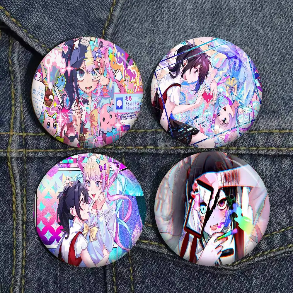Needy Girl Overdose Cute Cartoon 58mm Handmade Brooch Cartoon Cosplay Badge on Backpack Jewelry Accessories Gifts