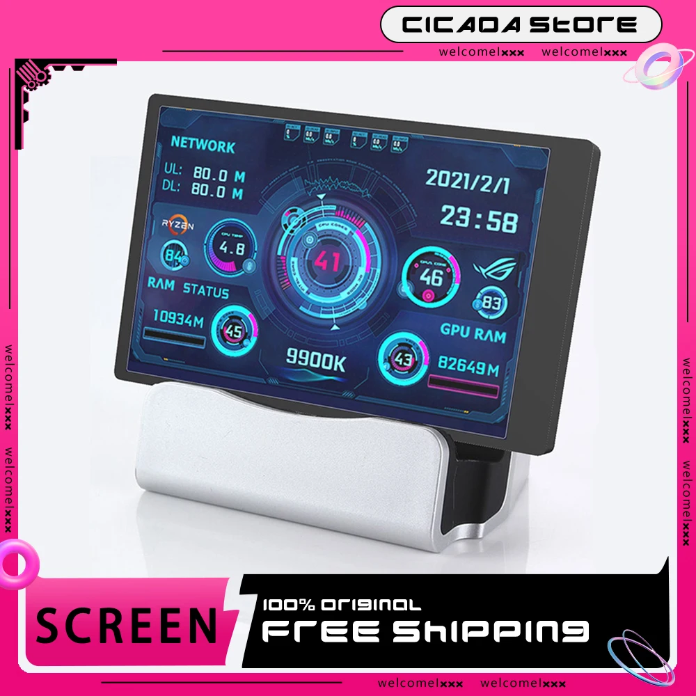 New 2025 3.5 Inch Secondary Screen Custom Multi-Theme USB-C 320*480 IPS Monitor Computer CPU GPU RAM HDD Display PC Accessories