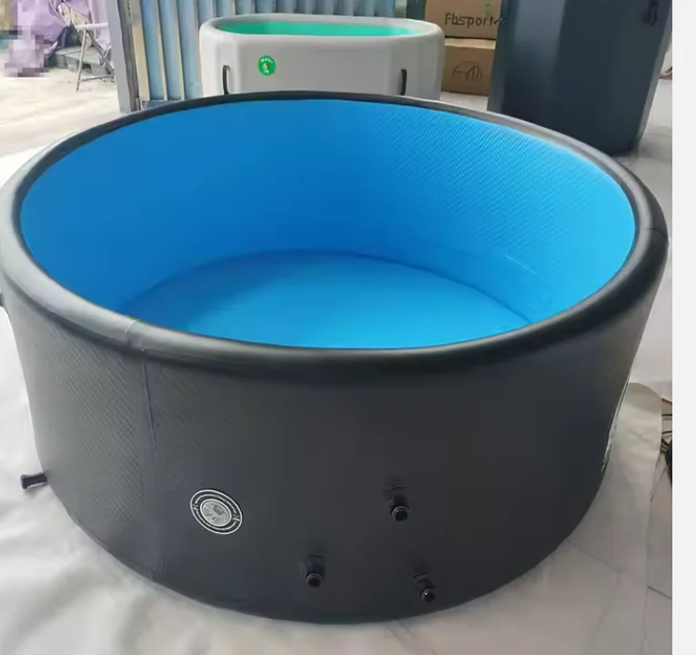 Inflatable Bathtub 200x200x80cm 4-6 Person Cold Plunge Pool PVC Drop Stitch Fitness Use Outdoor Indoor Party Spa Custom Size