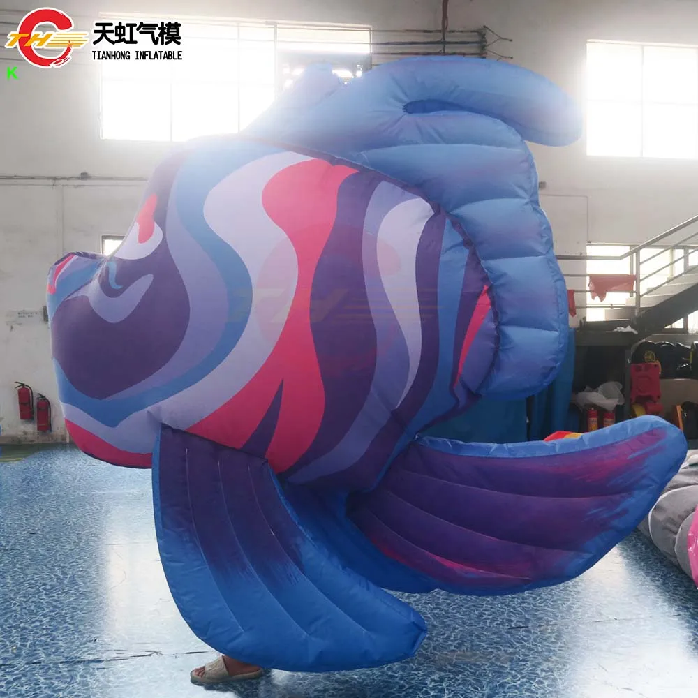 Beautiful Printing Inflatable Fish Replica Walking Cartoon Outdoor Recreations Inflatable Clown Fish Model Inflatable Toys