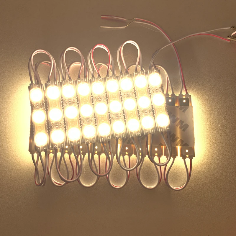 200pcs SMD 2835 1.5W LED Module  Indoor Outdoor Injection Waterproof Sign Backlight DC12V Shop Advertising Letter Signboard Lamp