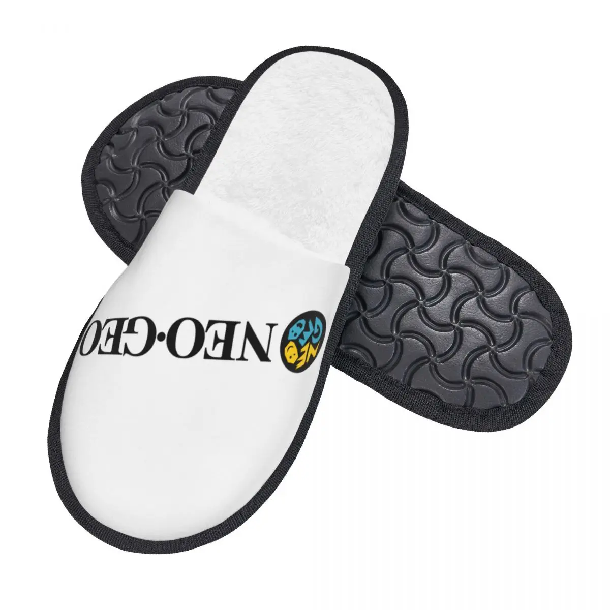 Custom Print Women Neo Geo Logo House Slippers Cozy Warm Neogeo Arcade Memory Foam Fluffy Slipper Indoor Outdoor Shoes