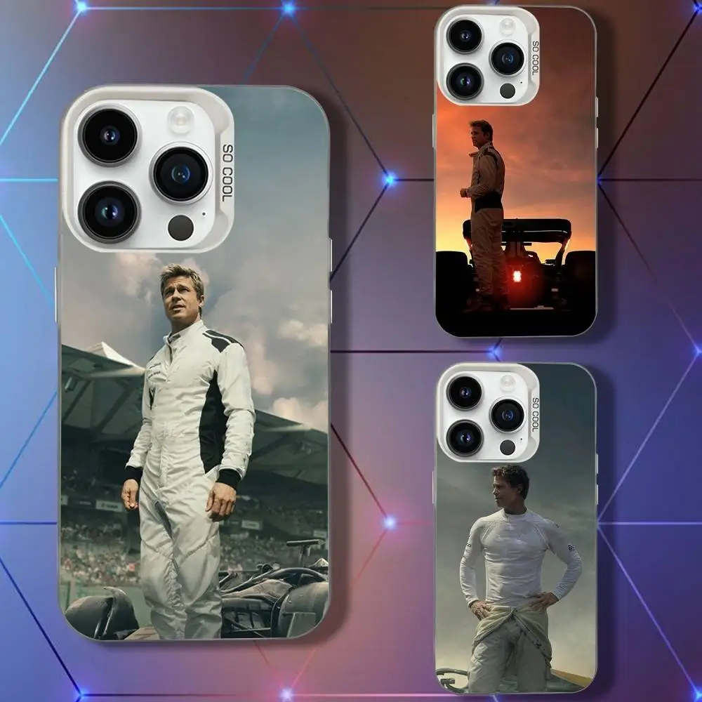 حافظة هاتف للسيارة F-F1-Movie لهاتف iPhone 16,15,14,13,12,11,Pro,XS,Max,Plus,Mini,SE غطاء مقاوم للصدمات من الحلوى البيضاء غير اللامعة