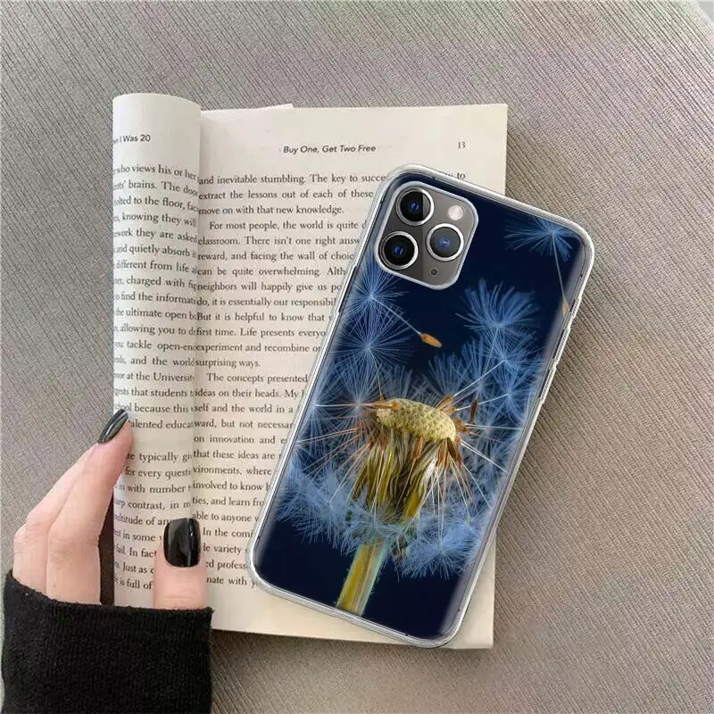 Dandelion Seeds Phone For Apple Iphone 14 12 13 15 Pro Max Mini 11 16 Plus X XS XR Case SE 2020 Shell Cover Clear TPU Protectiv