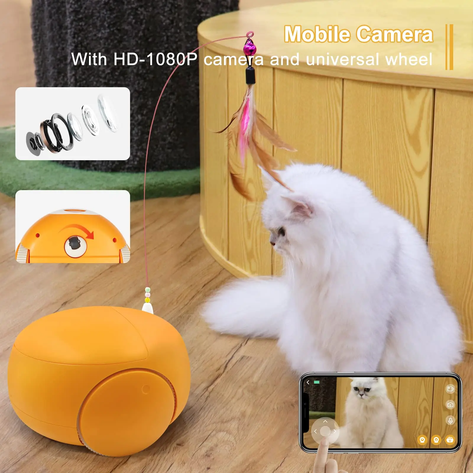 Factory direct sale pet robot Interactive electric cat soft stuffed Automatic teaser toy