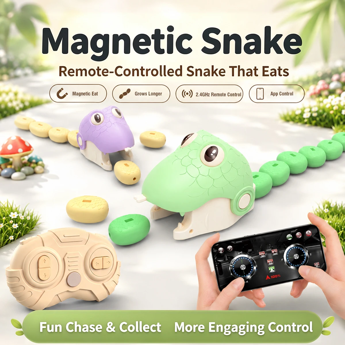 Magnet Snake Game Realistic Remote Control Snake Animals Toy Parent Child Interactive Games Educationa Toys Christmas Gifts