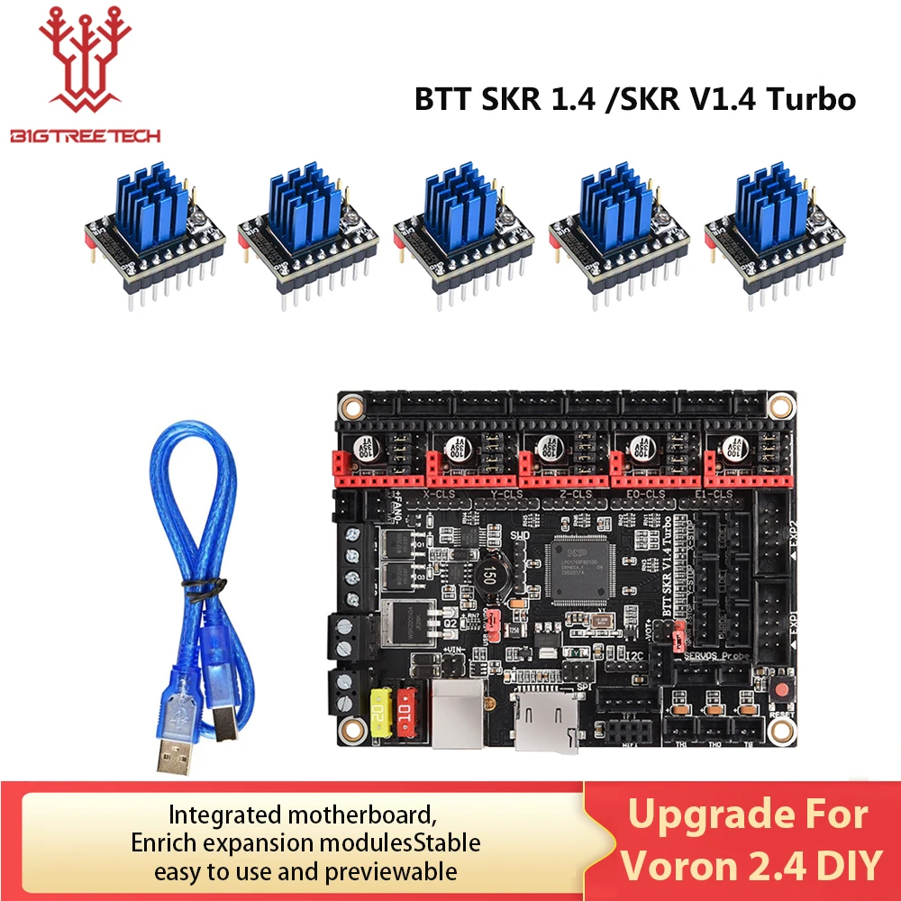 BIGTREETECH SKR V1.4 Turbo 32 Bit Motherboard Upgrade SKR V1.4 Control Board TMC2209 TMC2208 Driver For Ender3 CR10 3D Printer