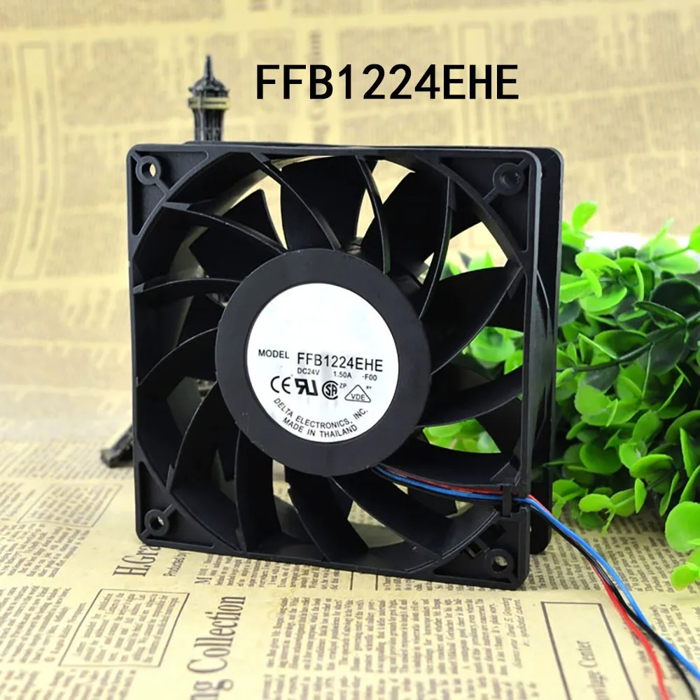 High-Airflow cooling Fan FFB1224EHE-R00 24VDC frequency converter fan 1.5A 120*120*38 Inverter cooling fan