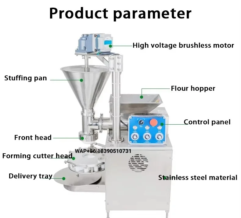 Commercial Desktop Steamed Bun Making Machine Small Vegetable Cutter for Breakfast Shops Meat Vegetable Bun Forming Machine