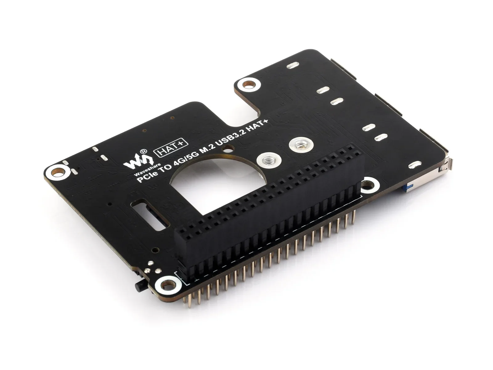PCIe zu M.2 4G/5G und USB 3.2 HAT für Raspberry Pi 5, kompatibel mit SIMCom/Quectel 4G/5G-Modulen, Raspberry Pi 5 HAT, High-Speed