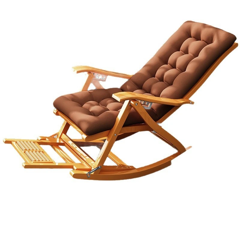 Rocking Chair Reclining Chair Folding Adult Sleeping Household Balcony Lazy