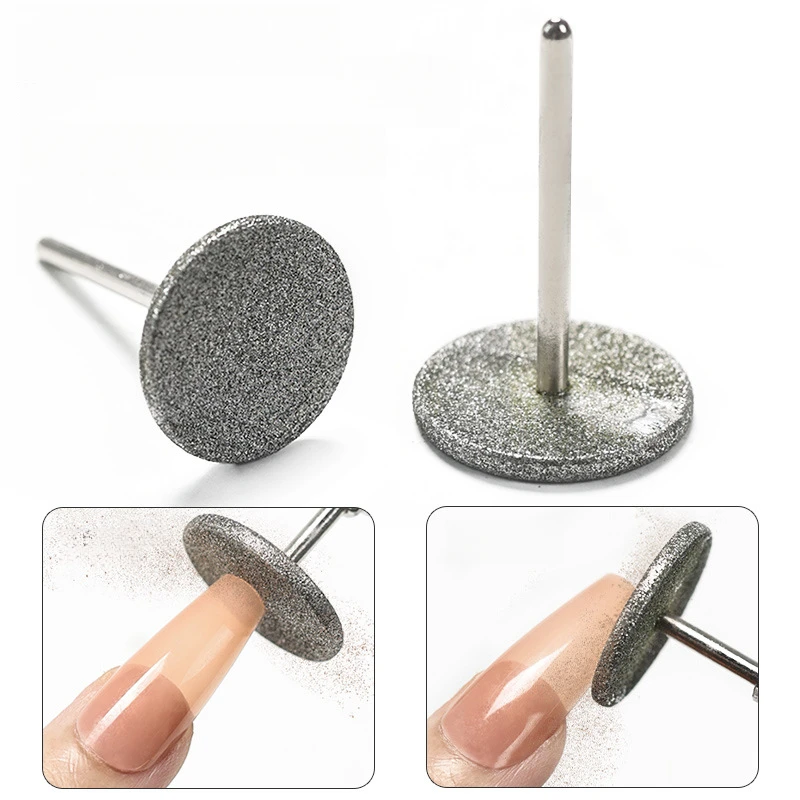 Punte da trapano in metallo diamantato per unghie Disco Pelle morta Callo Lima per piedi elettrica Albero per rimozione calli Testa per molatura per unghie Strumenti per manicure