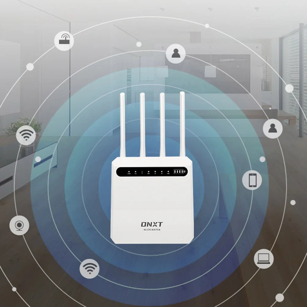 راوتر واي فاي 4G CPE مع فتحة بطاقة SIM 300Mbps راوتر لاسلكي مع 5 منافذ RJ45 LAN نقطة اتصال WiFi 802.11 B/g/n للخارجية والداخلية