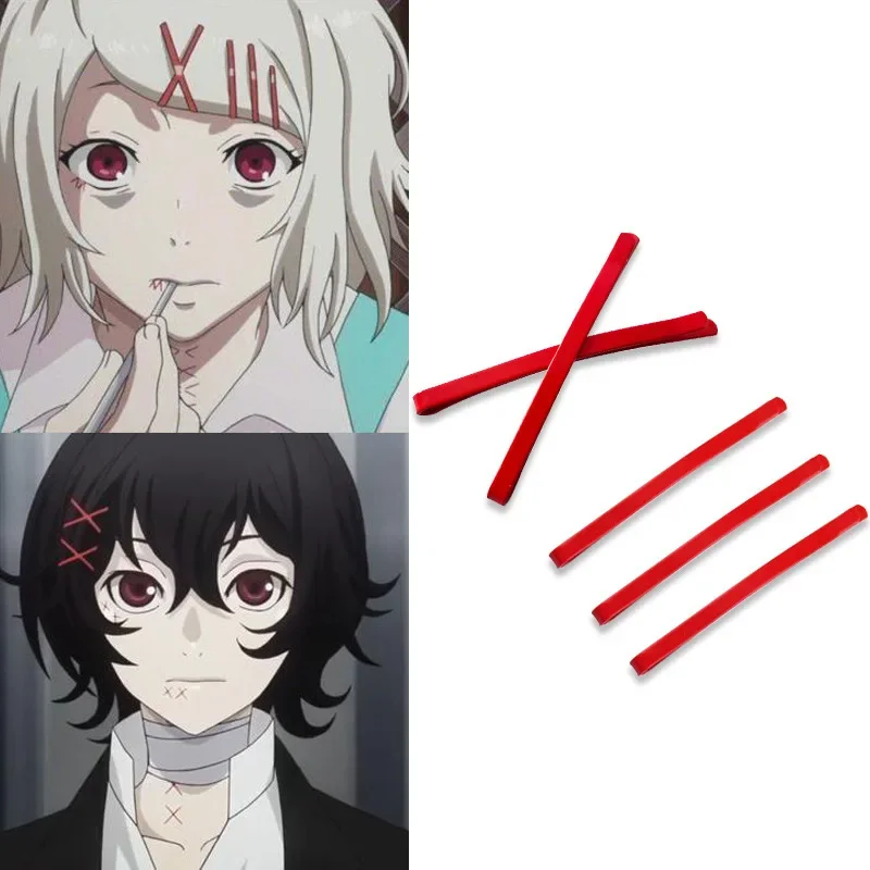 5pcs/lots Tokyo Ghoul Juzo Suzuya Kagerou Project Tateyama Ayano Red Hairpin Daily Accessories Headwear Cosplay Props