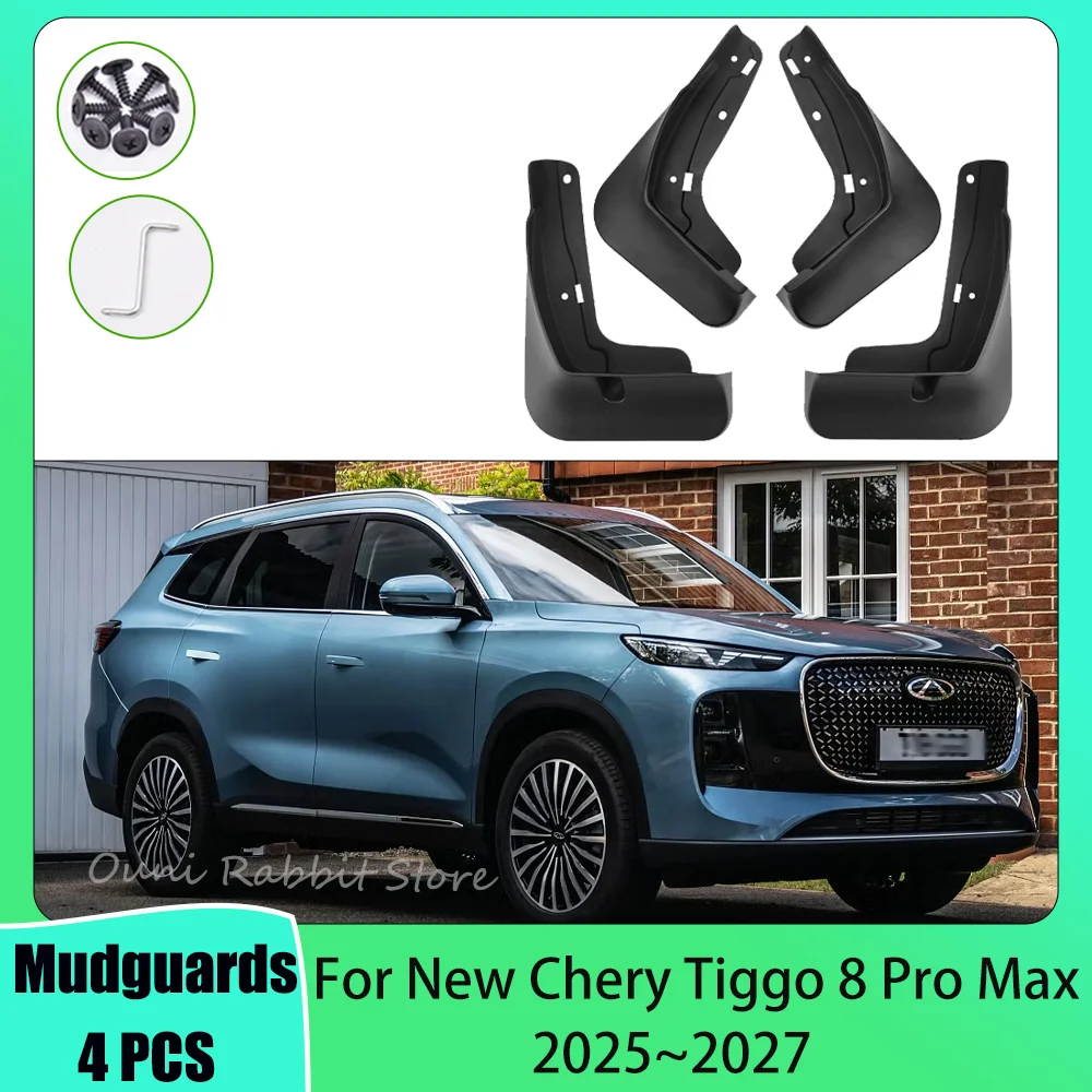 

Для нового Chery Tiggo 8 Pro Max 2025 ~ 2027 2026 автомобильные колеса, брызговики, брызговики, защита крыльев, брызговики, аксессуары