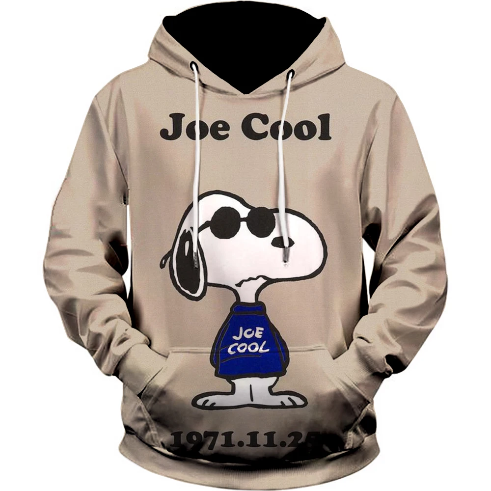 

Snoopy Fun Printed Men's Hoodie Cartoon Women Oversized Sweatshirt Tops Autumn Winter Couple Pullover Kid Girl Boy Hoodie