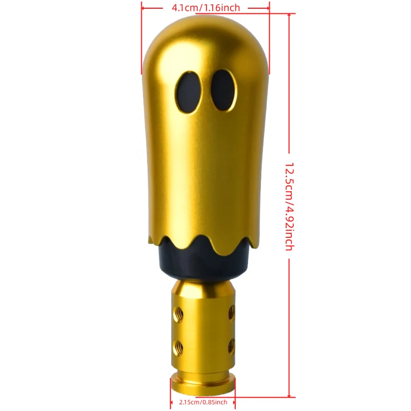 Halloween Ghost Style Metal Gear Shift Knob and Lever Set for Car Modification Gold Silver Red Green Black Blue