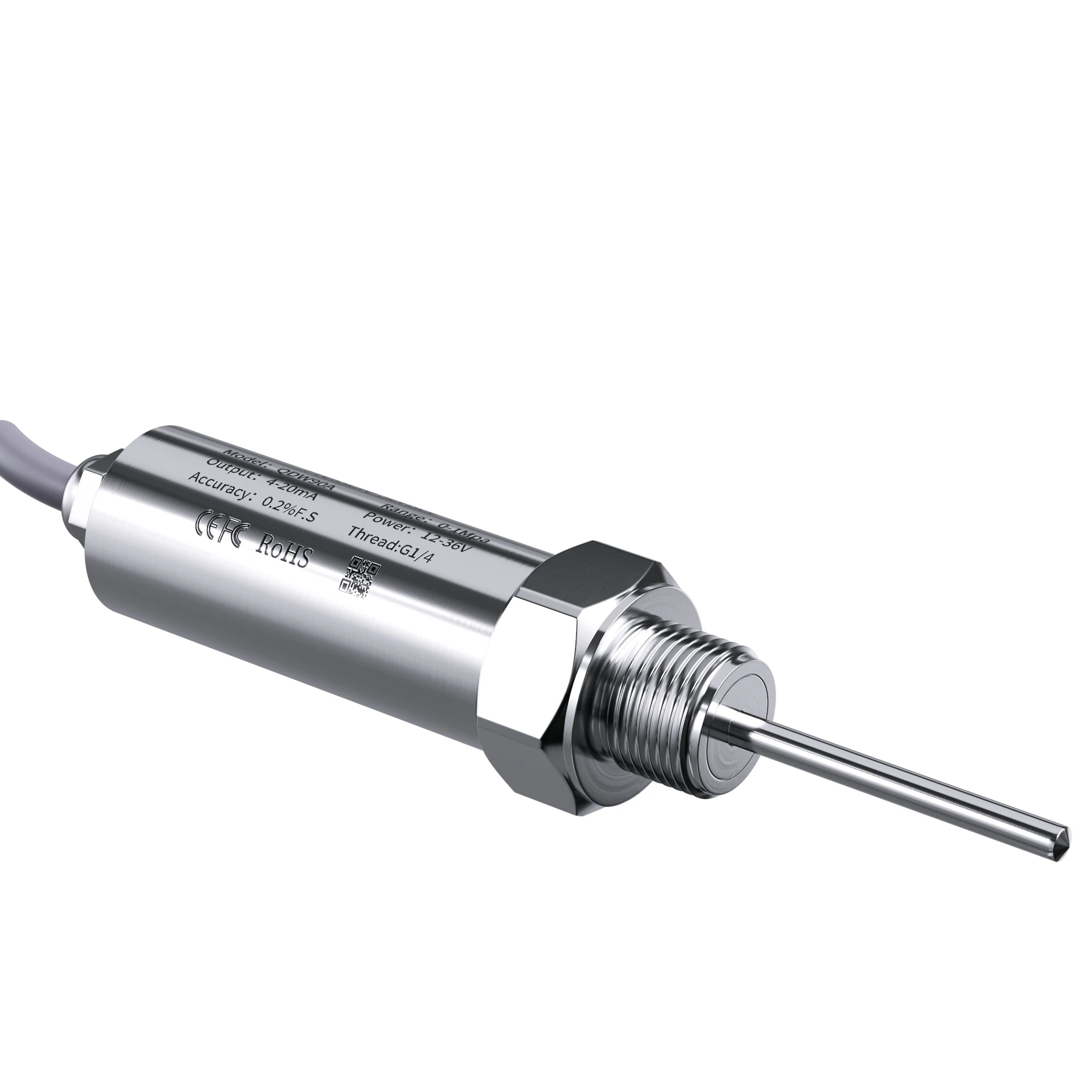 Venda de fábrica tipo chumbo à prova d'água integrado transmissor de temperatura pt100 sensor de temperatura 4-20ma 0-10v sonda de temperatura