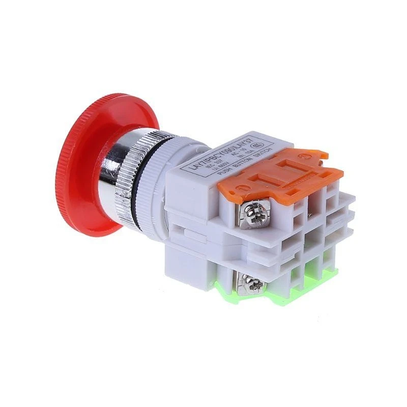Mushroom Cap 1NO 1NC DPST Emergency Stop Push Button Switch AC660V 10A Switch Equipment Lift Elevator Latching Self high quality
