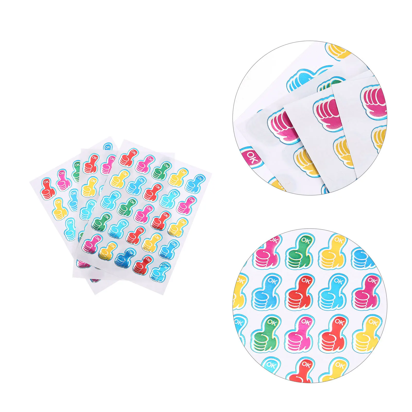 

200 Sheets Thumbs Up Sticker Kids Reward School Kindergarten Classroom Incentive Self-Adhesive Motivational Stickers