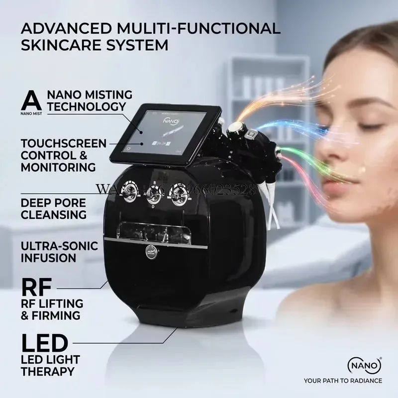WMWMNU Professional Design 6 in 1 Oxygen Facial Face Lifting Deep Cleaning Jet Peel Water Aqua Peel for Care