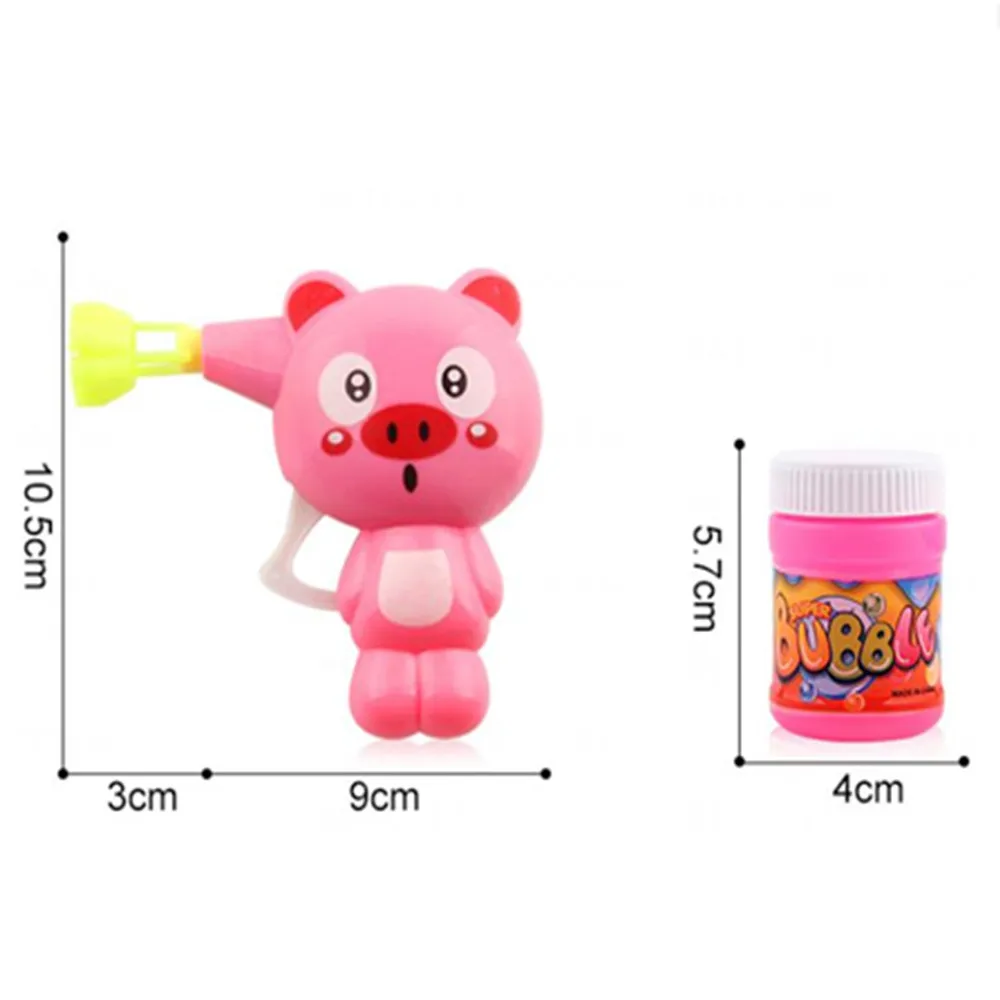 1 Pc Cartoon Animal Bubble Manual Machine Blowing Bubbles Cute Tiger Frog Panda Bear PVC Model Outdoor Sports Kid Gift Toy