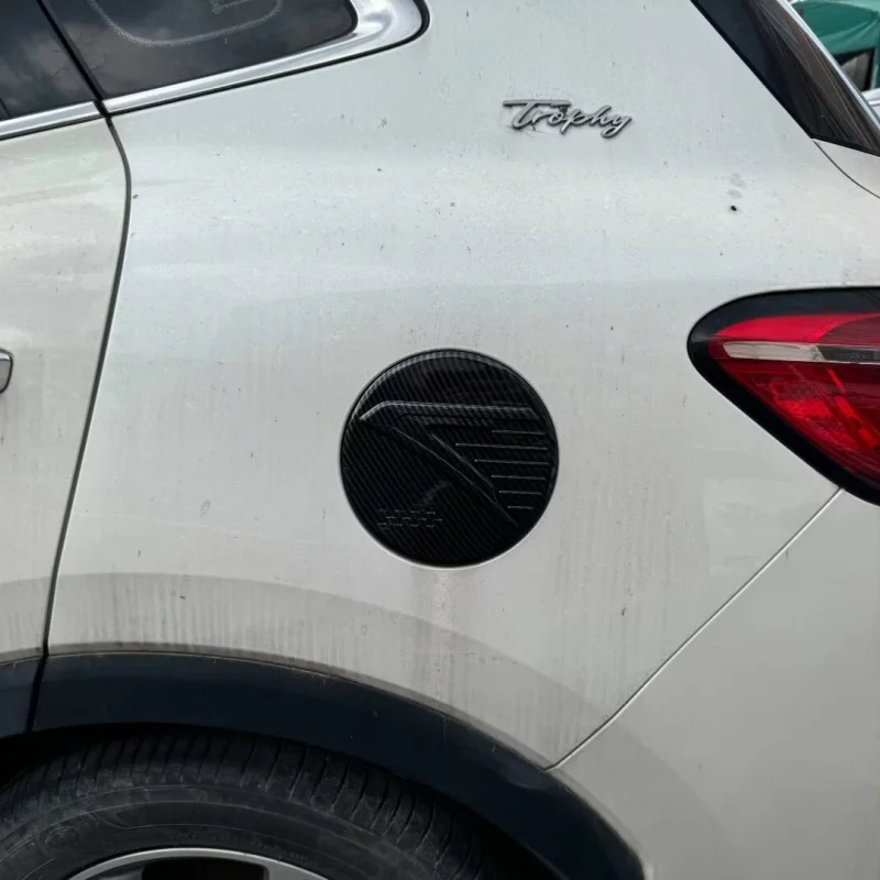 

For MG HS 2018-2024 fuel tank cap sticker exterior trim carbon fiber black trim fittings