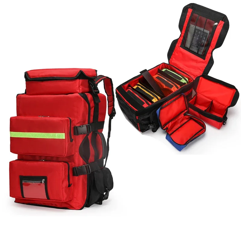 Large Capacity First Aid Kits Backpacks Emergency Rescue Sorted Storage Bag Outdoor Travel Camping Survival Kits Medical Kits