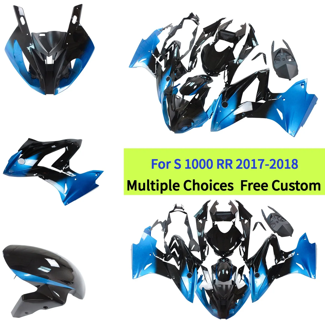 

Полный комплект обтекателей для BMW S1000RR 2017-2018, кастомный внешний обвес, изготовленный методом литья под давлением