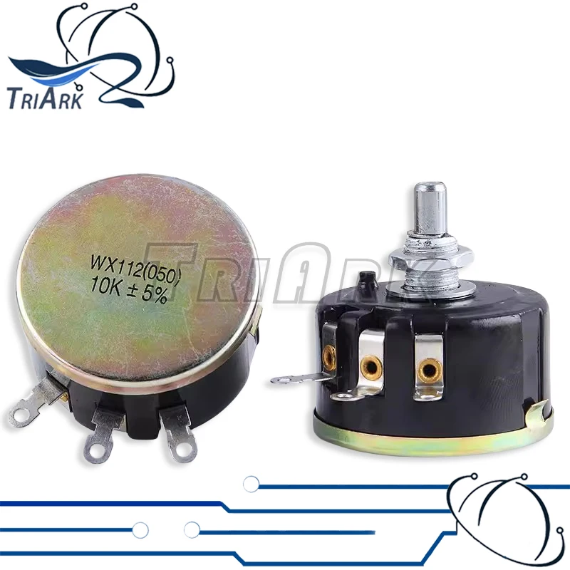 WX112 WX050 5W Single Circle Wire Wound Potentiometer (050) 100R 220R 1K 2K2 4K7 10K 22K 33K 47K 100 220 2.2K 4.7KΩ Ohm 