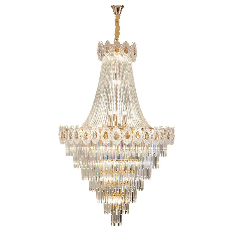 

Chandelier, light luxury, modern, crystal, hall, villa, living room