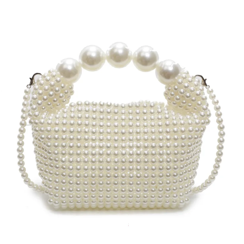 

2025 New! Women's Luxury Pearl Beaded Bag - Handmade Chain, Stylish Shoulder/Crossbody & Elegant Handbag