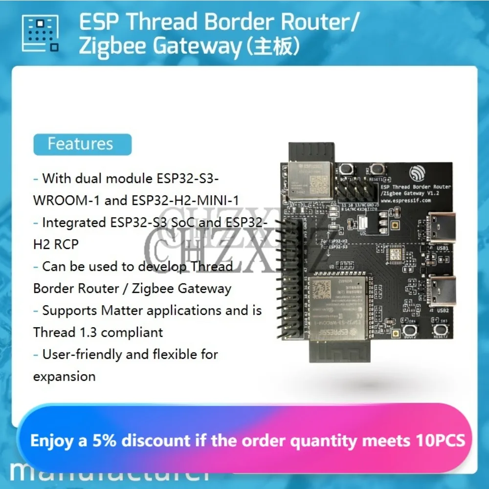 

（Fast Shipping）100% Original ESP Thread Border Router/Zigbee Gateway Development Board Bluetooth 5 (LE)/Thread/Zigbee Module