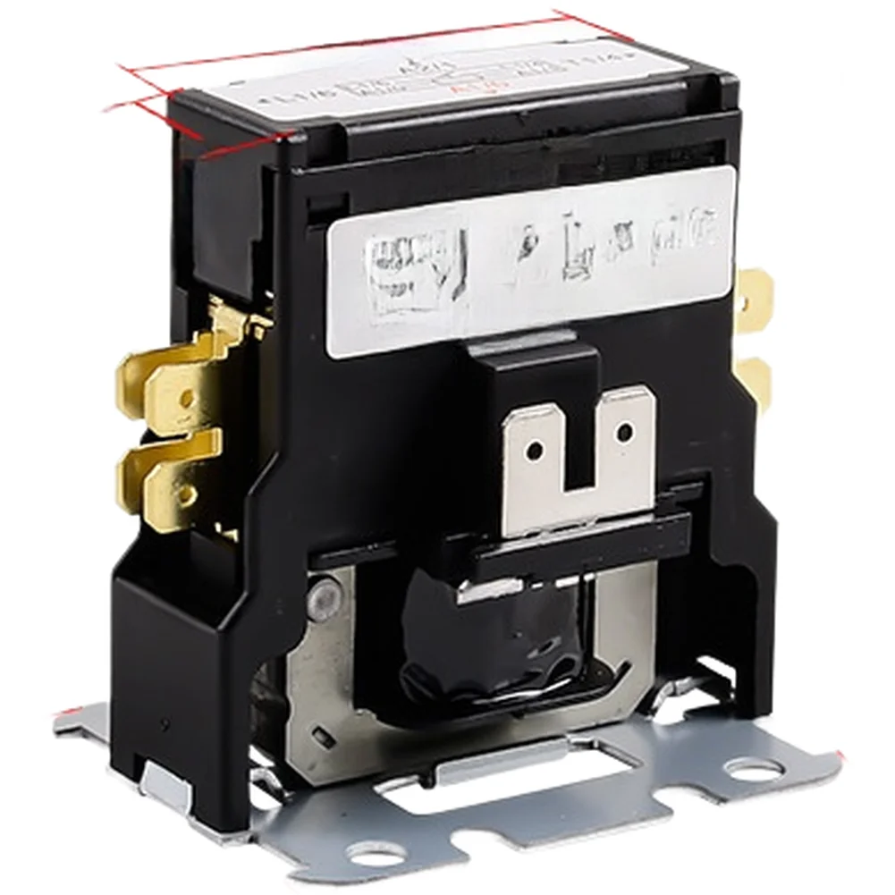 220V AC Contactor 25A 32A for Residential Air Conditioning Dual Pole Switching Compact Design 51x61x65mm Flame Retardant