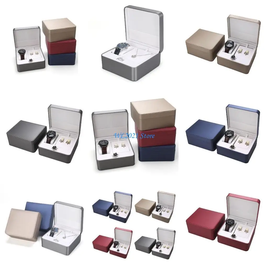 

G5GC Multi-Function Storage Box 3pcs Suit Jewelry Leather Jewelry Container