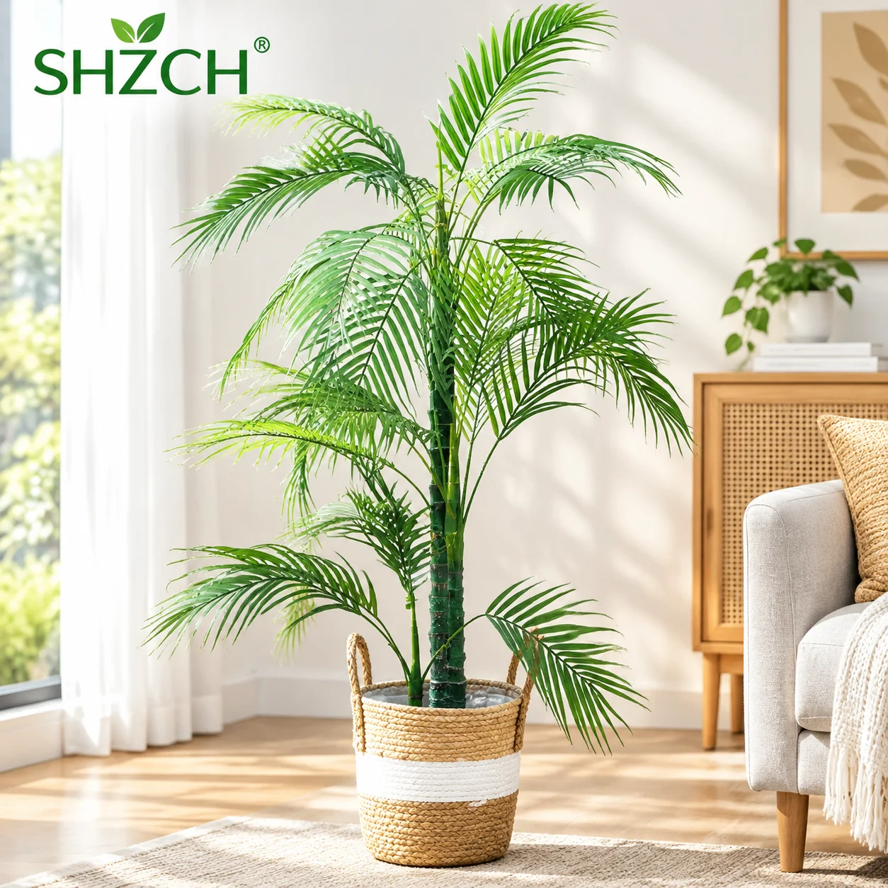 Extra Large Fancy Natural Planter Basket Wicker Flower Pot Home Decor Garden Bamboo Seagrass Storage Baskets Toy Holders