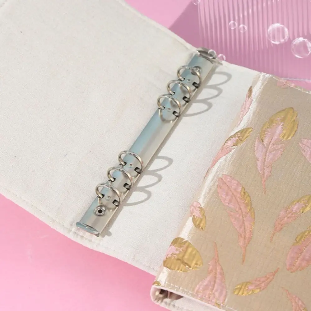 No Inner Page A5/A6 Loose-leaf Book Cover Creative INS Mini Budget Binder Cover Embroidered 6 Rings Notebook Cover Sketchbook