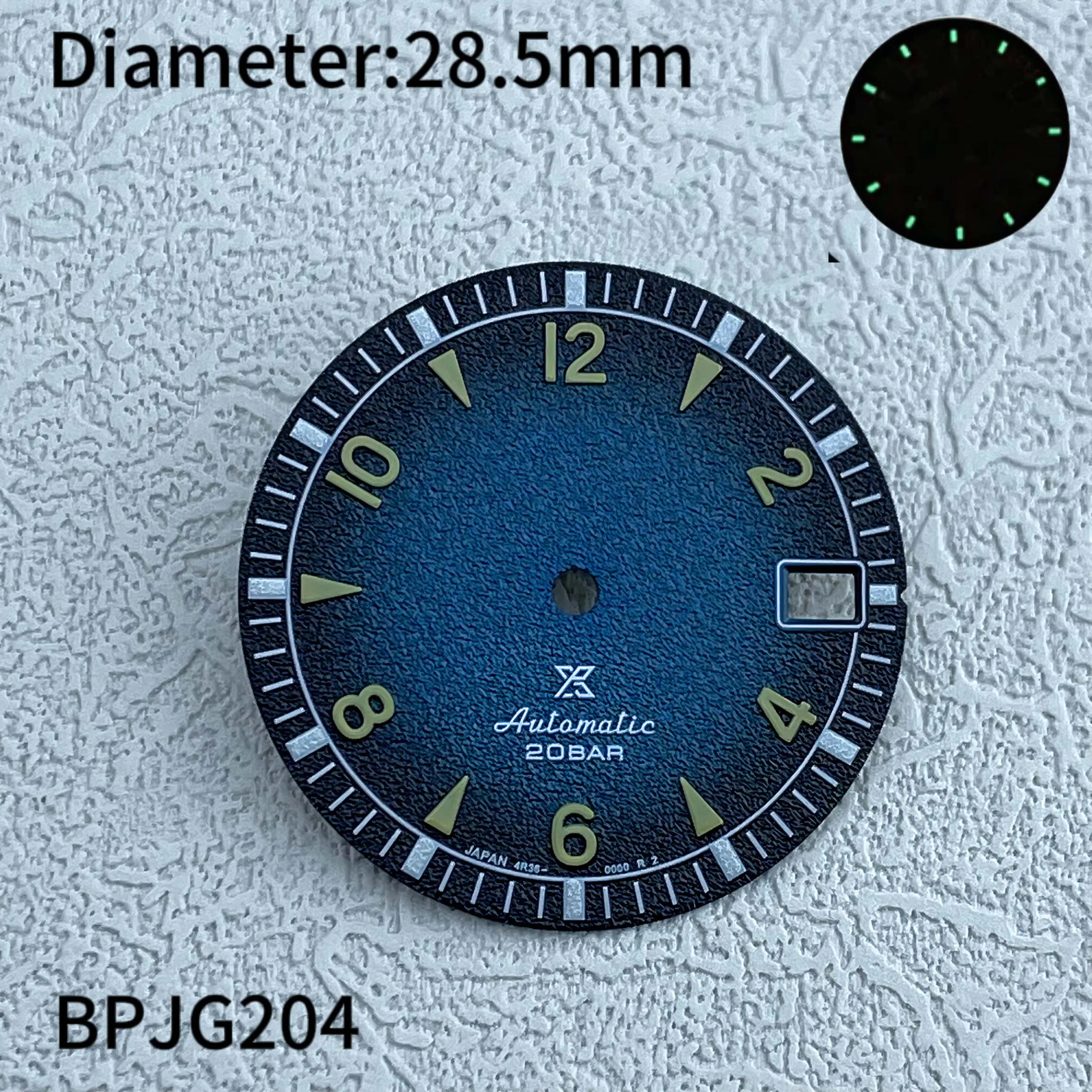 Aksesoris jam tangan pria, 28.5mm NH35 dial kalender tunggal wajah digital presisi wajah digital gerakan NH35