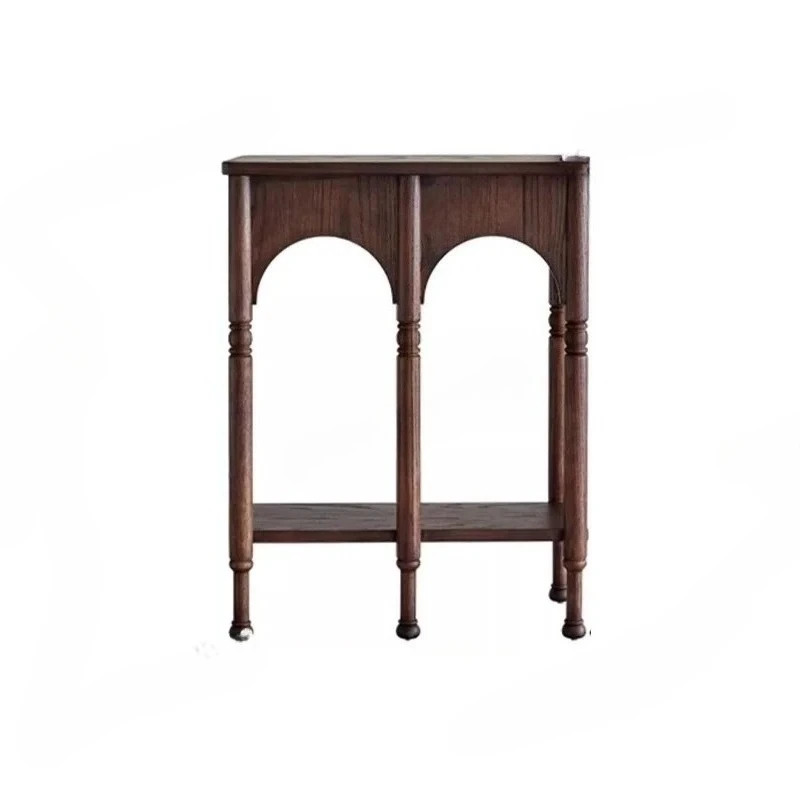 

Скандинавская мебель для гостиной, американские ретро консольные столы из цельного дерева, домашний прихожая, входной шкаф, приставной столик для хранения на высоких ножках