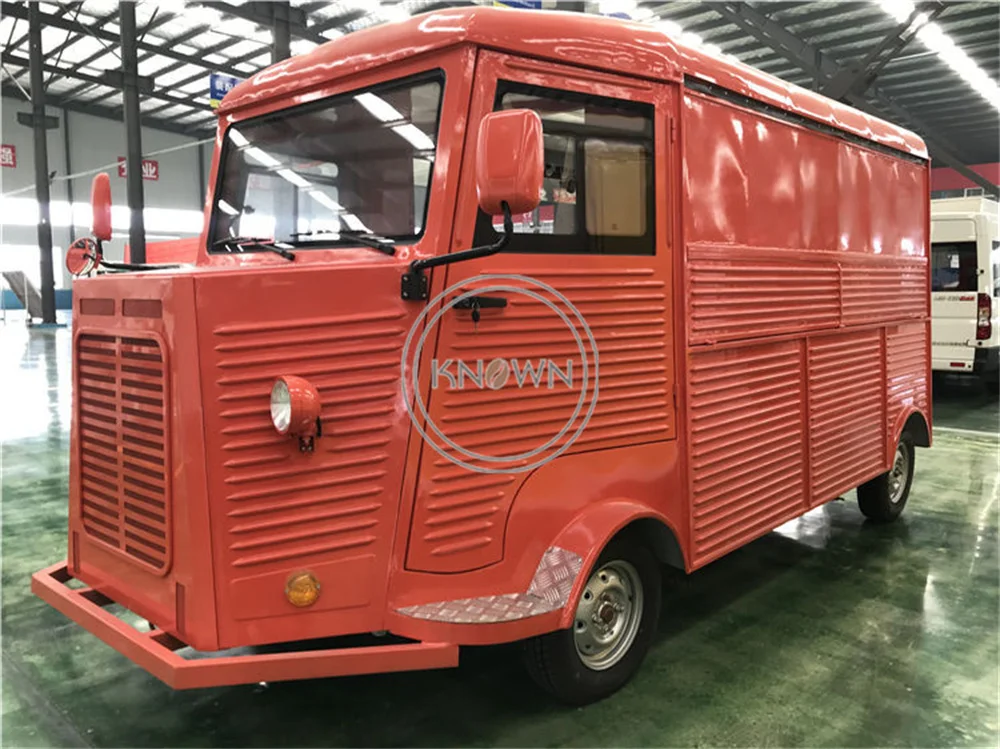 Full Equipped Food Truck Trailer Snack Pizza Kiosk Hot Dog Cart Mobile Kitchen Concession Fast Food Truck Van