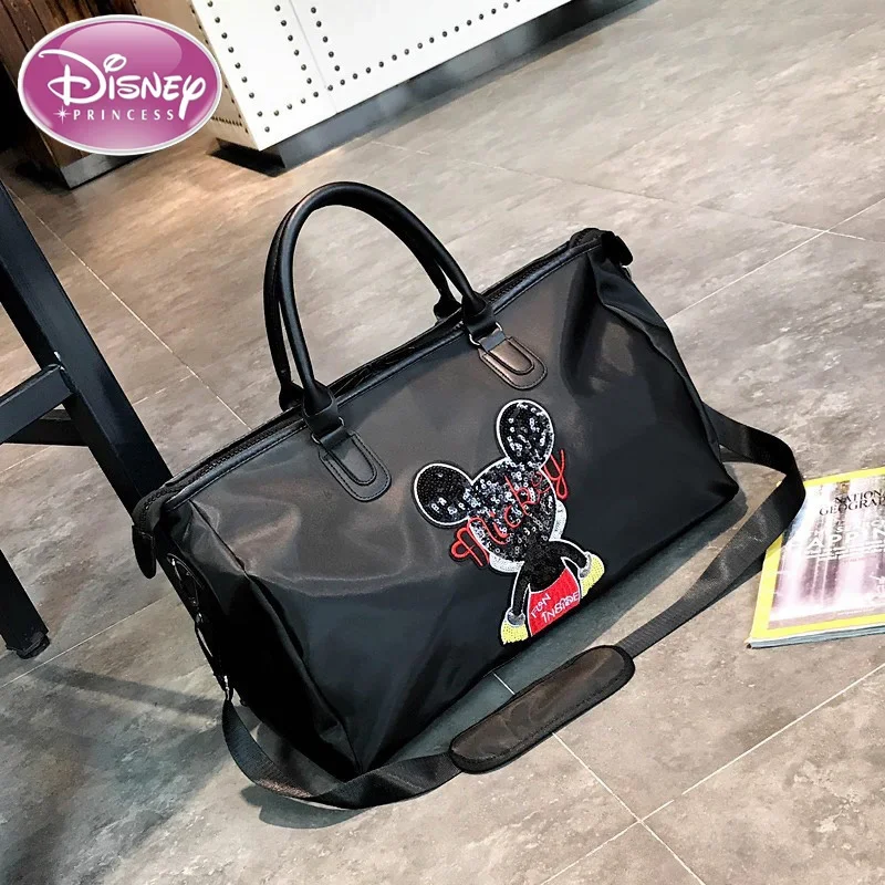 Disney New Mickey Fitness Travel Bag Women\'s Fashion Shoulder Bag Cartoon Business Trip Luggage Bag Lightweight Handbag