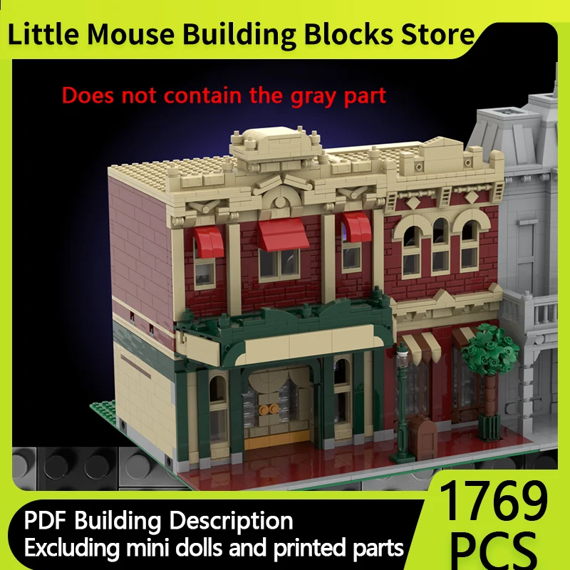 

Модель с видом на улицу MOC, строительные кирпичи, роскошный магазин уличной одежды, модульные технологии, подарки, праздник, сборка, детские игрушки, костюм