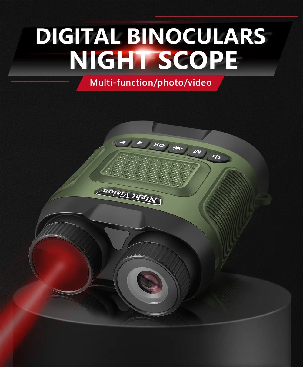 DT29 Infrarot-Digital-Nachtsichtfernglas mit 2,5 K UHD 40 MP Teleskop 8-fachem Zoom 10-fach optisch für Jagdcamping – Detail 1
