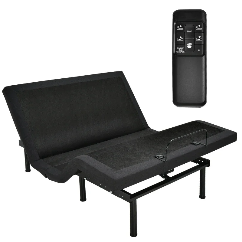 

Costway Adjustable Bed Base Electric Bed Frame with Massage Remote Control Queen EP24950US