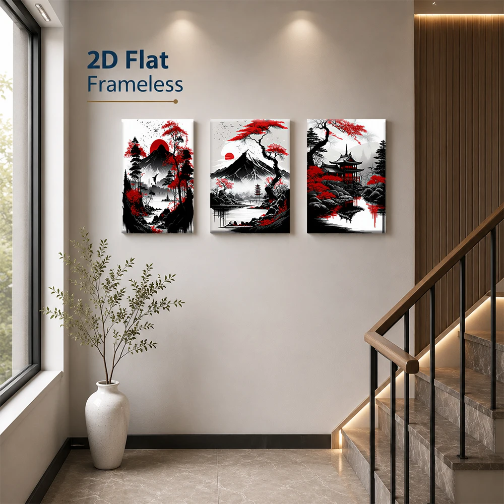 3pcs frameless Canvas Painting - Abstract Canvas Set ulasan dan harga