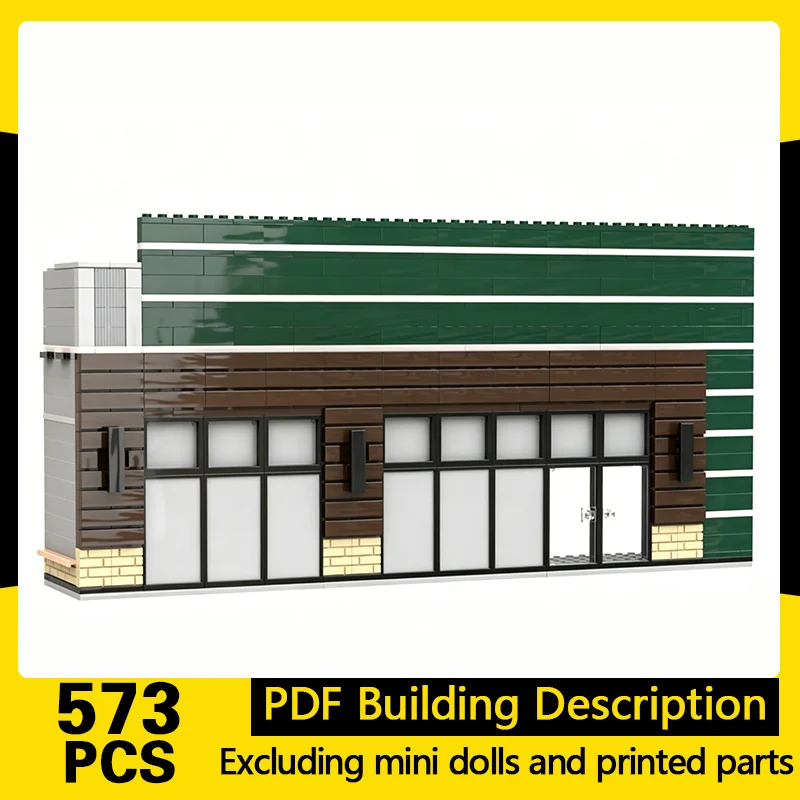 Street View Model MOC Building Bricks Daily Necessities Chain Store Modular Technology Gifts Holiday Assemble Children Toys Suit