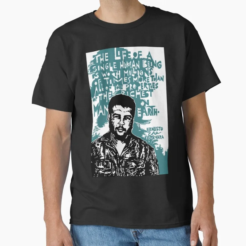 

quotes che guevara Retro Freedom Fighter cuba guerrilla leader Vintage T-shirt for men Large size Adult Tops S-6xl