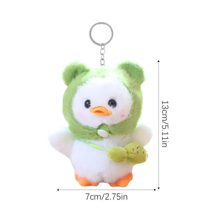 Stuffed Duck Keychain Duck Plush Toy Key Chain Creative Duck Stuffed Animal Keychain For Children Bag Purse Backpack